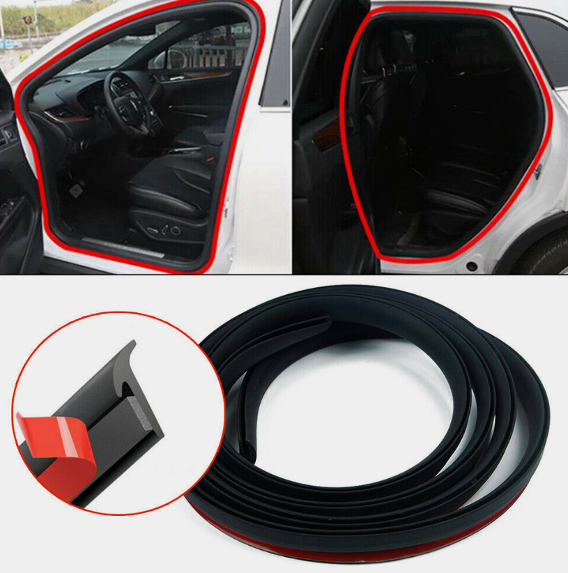 5M T-Shape Rubber Universal Car Door Sealing Strip Hood Trunk Edge Weatherstrip