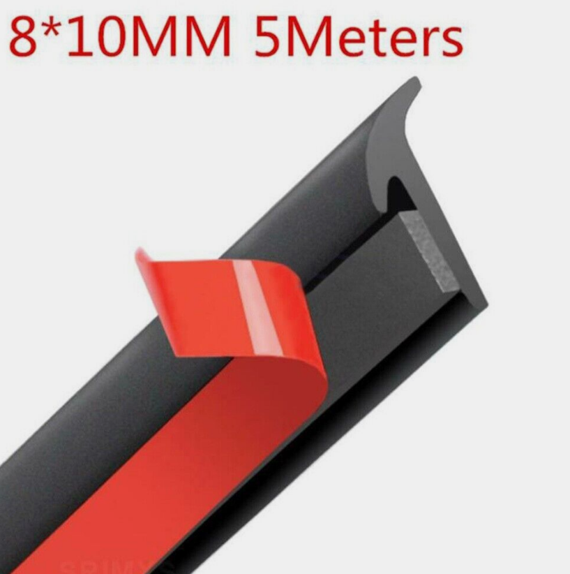 5M Car Sealing Strip Inclined T-shaped Weatherproof/Edge Trim Rubber Universal