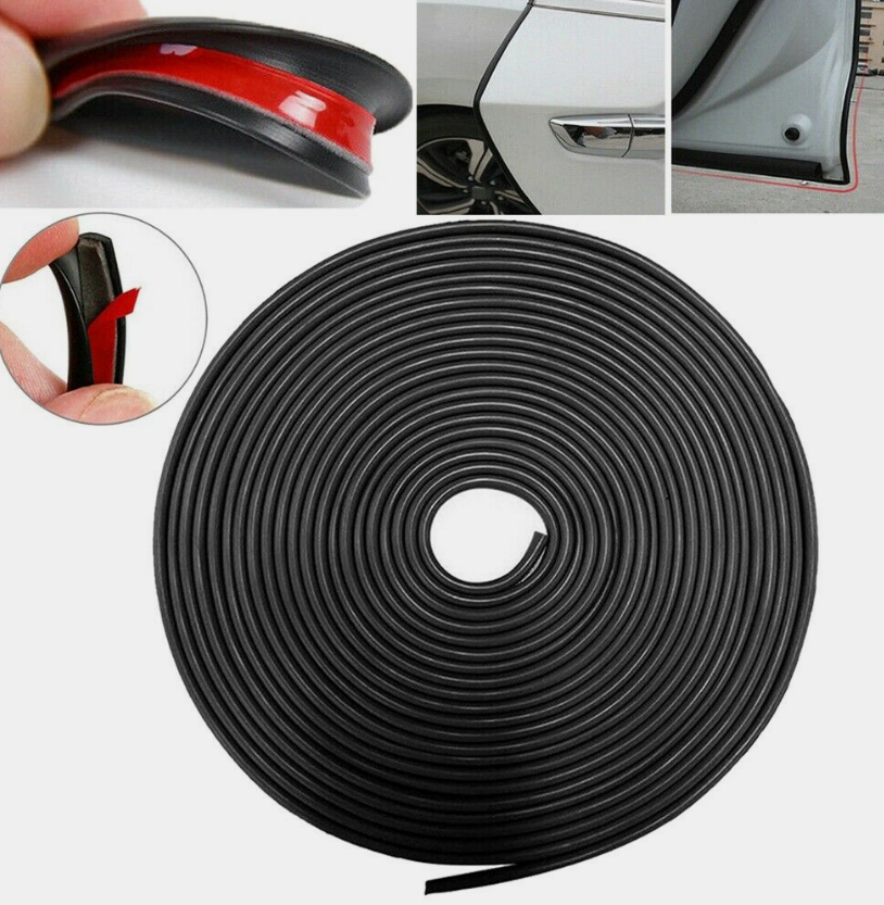 32ft Black Rubber Seal Car Door Edge Guard Trim Molding Protector Auto Strip 10M