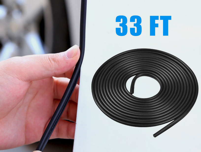 33ft U Shape Rubber Seal Car Door Edge Guard Molding Trim Protectors Strip