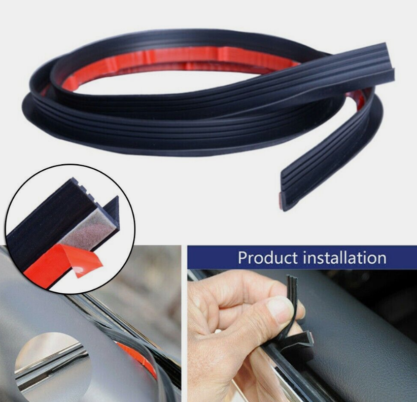 Car Door Side Window-Trim Edge Moulding Weatherstrip Seal Strip Rubber V-Shaped