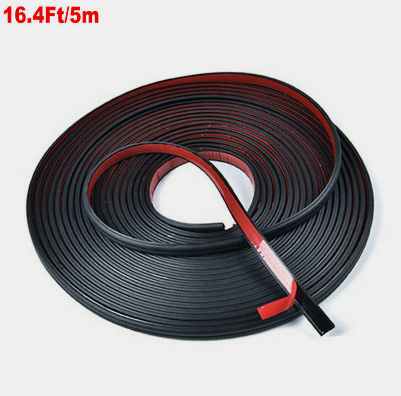 16.4Ft L-Shape Car Door Trunk Seal Strip Rubber Weather Strip Edge Moulding Trim