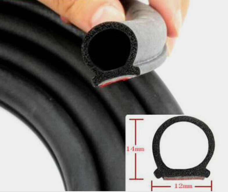 Universal 3M Car Big-D Shape Rubber Seal Weather Strip Door Edge Moulding Trim