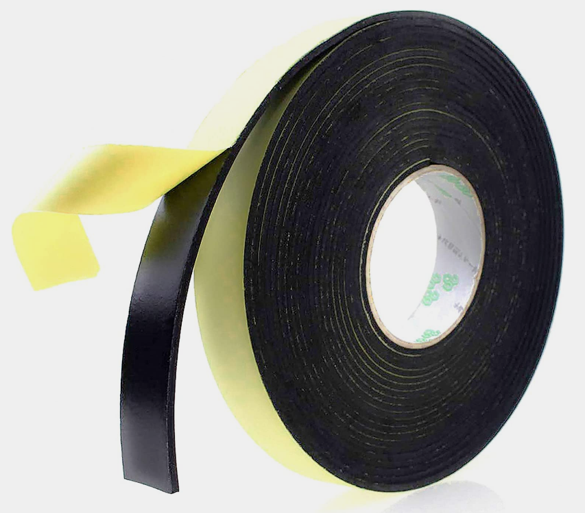 Foam Rubber Seal Strip Tape 2 in One Roll 2 Inch Wide X 1/4 Inch Thick, Foam