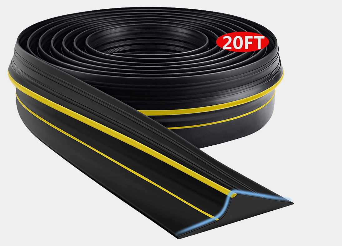 Jin&Bao Universal Garage Door Threshold Seal Strip, Bottom Weather Stripping Replacement Rubber Waterproof 20 FT Length