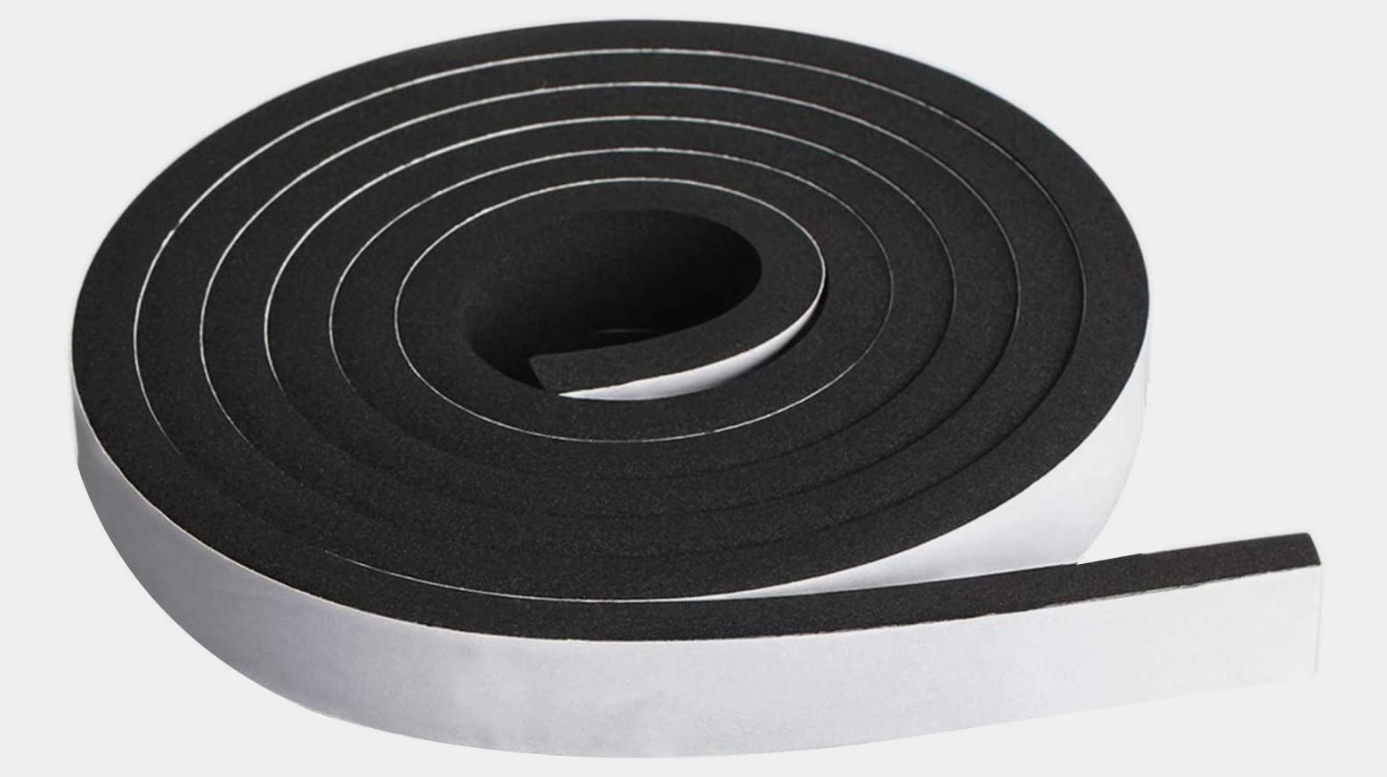 Neoprene Foam Strip Roll by Dualplex  1  Wide x 10  Long x 1/4